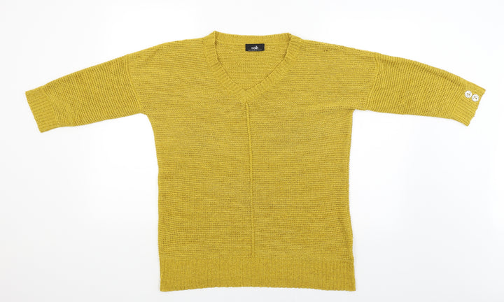Wallis Womens Yellow Pullover Jumper Size M