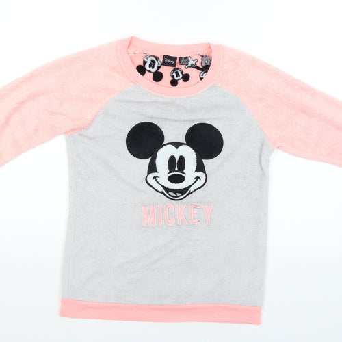 Love To Lounge Womens Grey Solid  Babydoll Pyjama Top Size 6  - mickey mouse