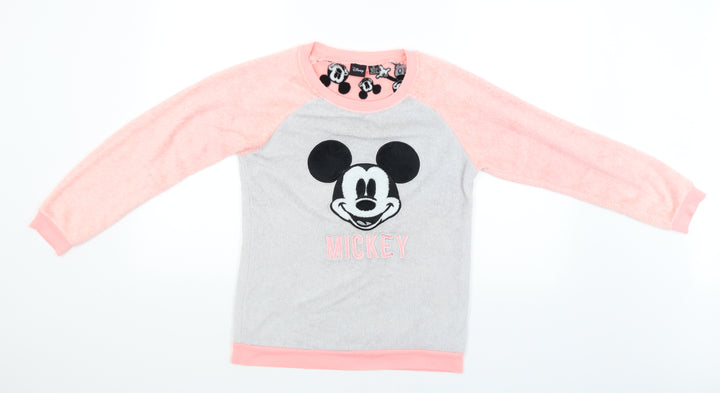 Love To Lounge Womens Grey Solid Babydoll Pyjama Top Size 6 - mickey mouse