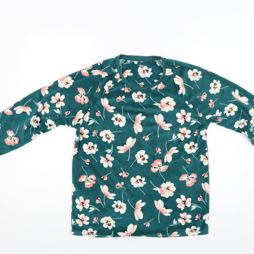 Love To Lounge Womens Green Floral  Pullover Jumper Size 6