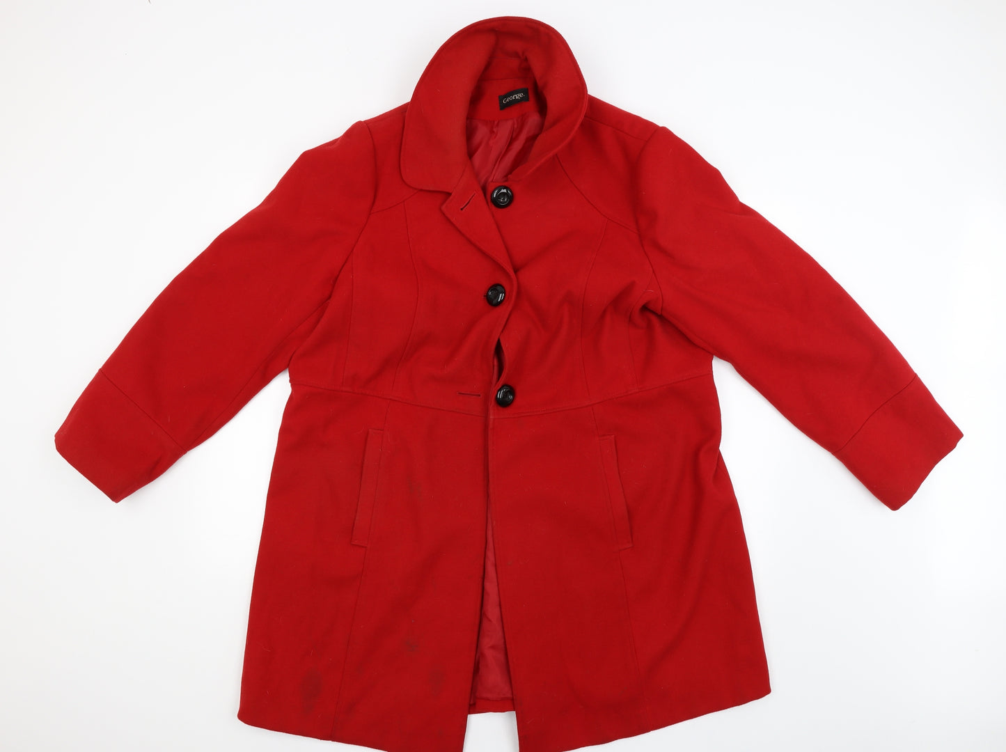 George Womens Red   Jacket Coat Size 22