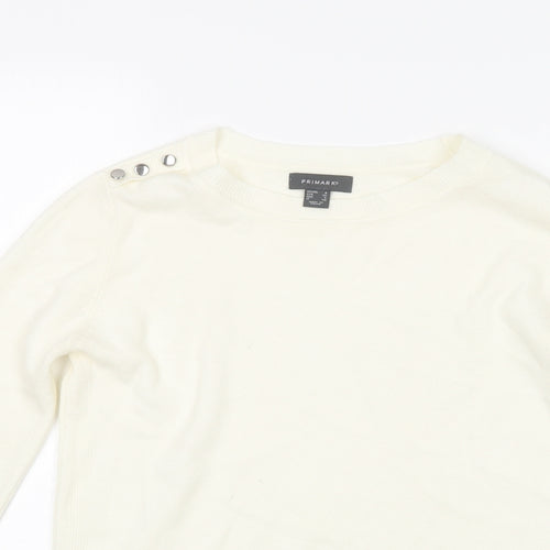 Primark Womens Ivory  Knit Pullover Jumper Size 8