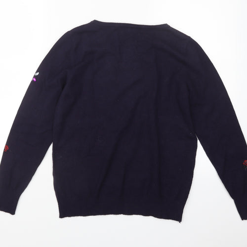 M&Co Womens Blue  Knit Pullover Jumper Size 14