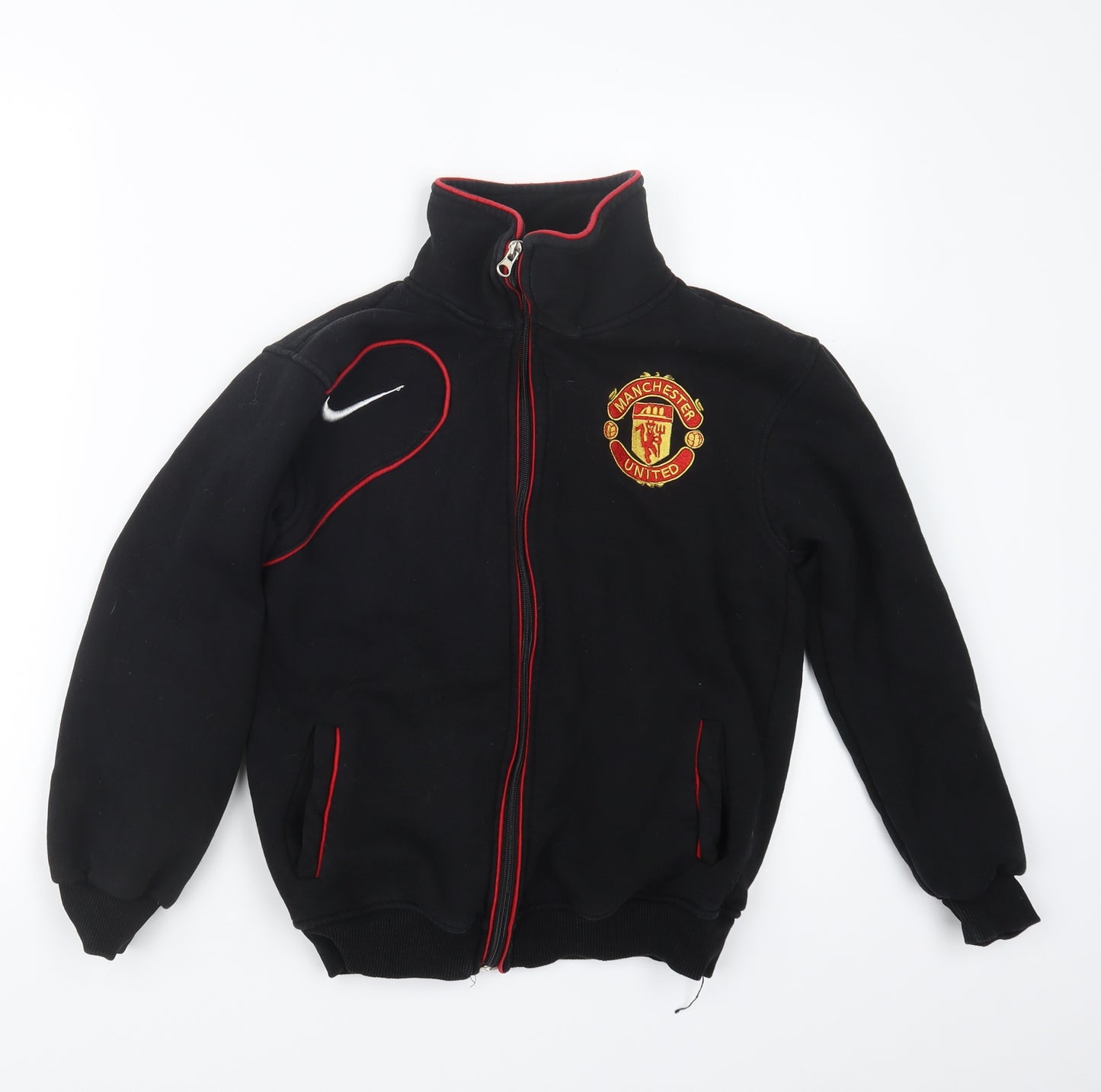 Preworn Boys Black   Jacket  Size 12 Years  - Manchester United