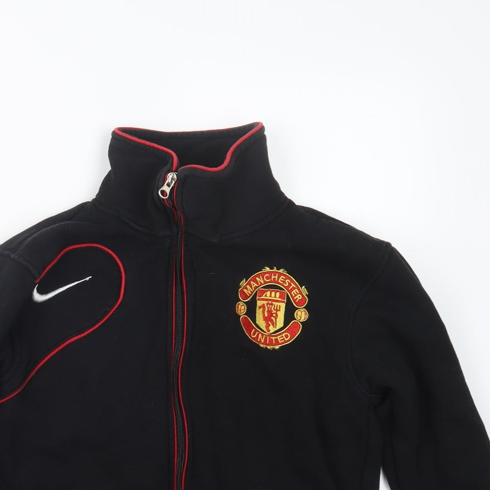 Preworn Boys Black   Jacket  Size 12 Years  - Manchester United