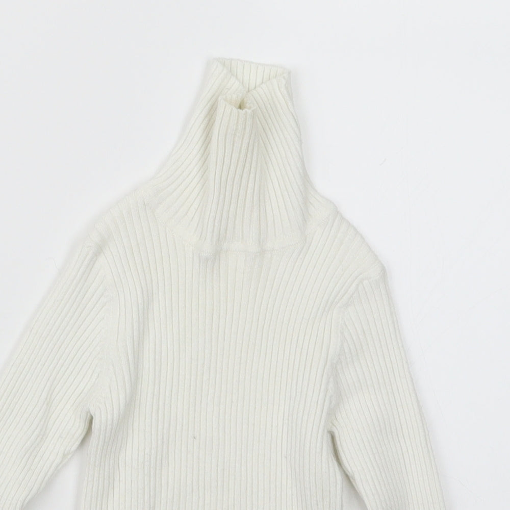 NEXT Girls White  Knit Pullover Jumper Size 4 Years