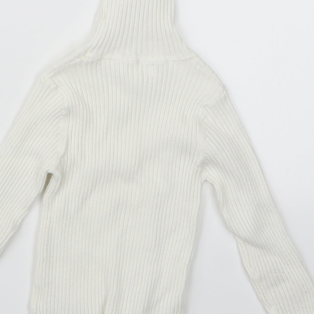 NEXT Girls White  Knit Pullover Jumper Size 4 Years