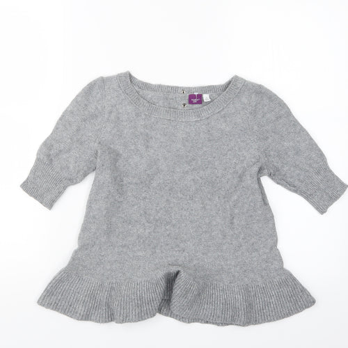 Hoxton Chic Womens Grey  Knit Pullover Jumper Size 10