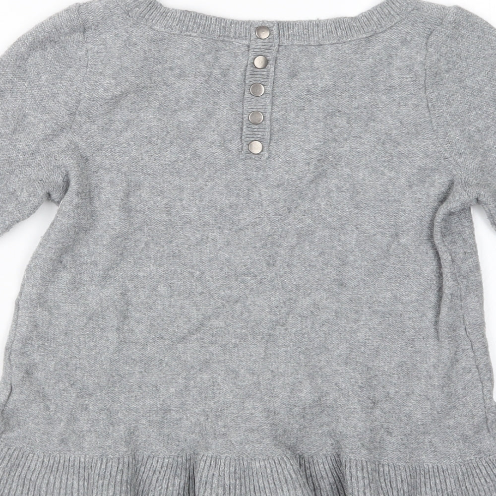 Hoxton Chic Womens Grey  Knit Pullover Jumper Size 10