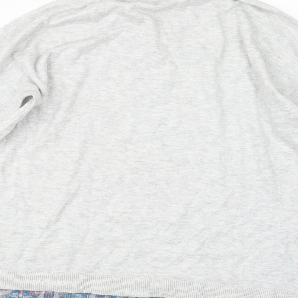 Warehouse Womens Grey  Knit Pullover Jumper Size 10