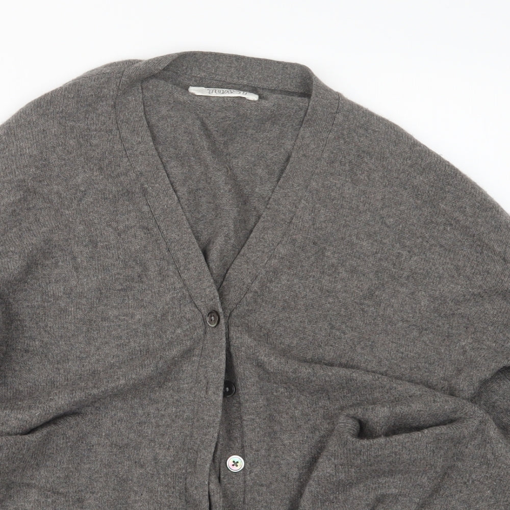 Toast Womens Brown  Knit Cardigan Jumper Size S