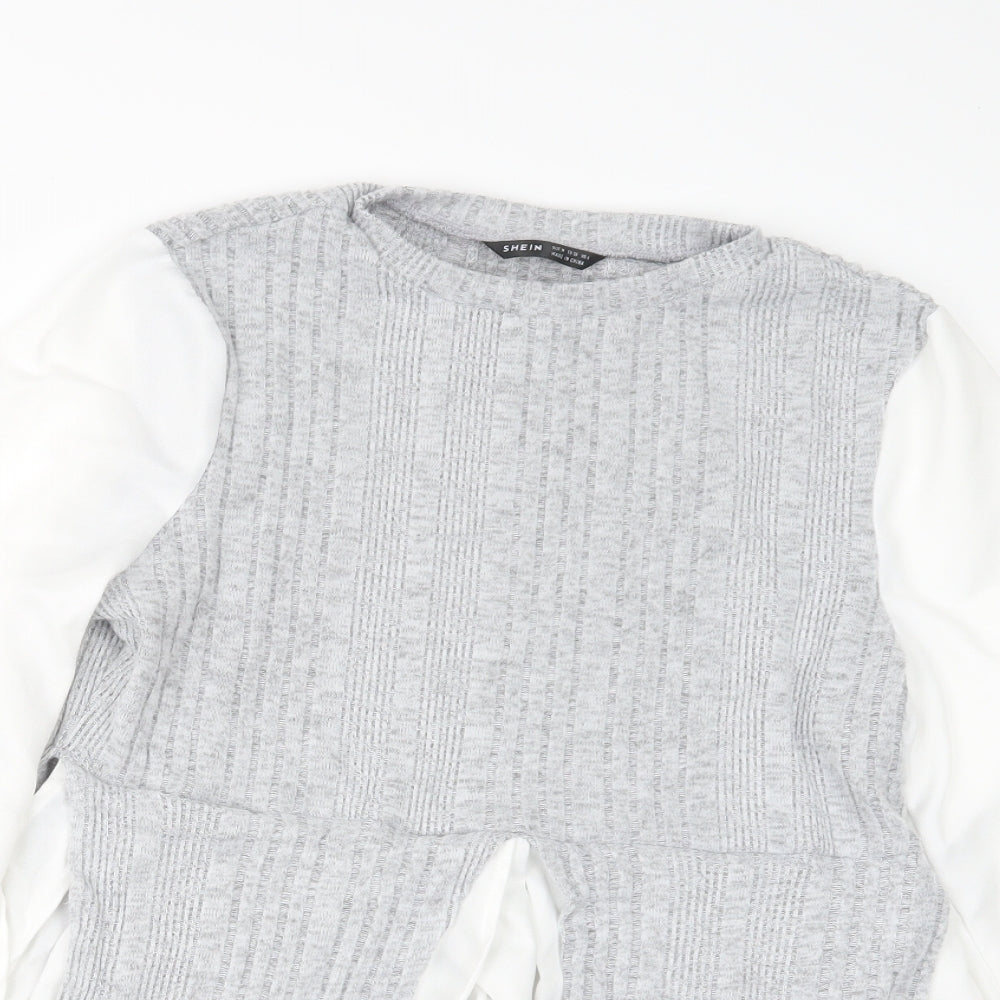 SheIn Womens Grey   Pullover Jumper Size M