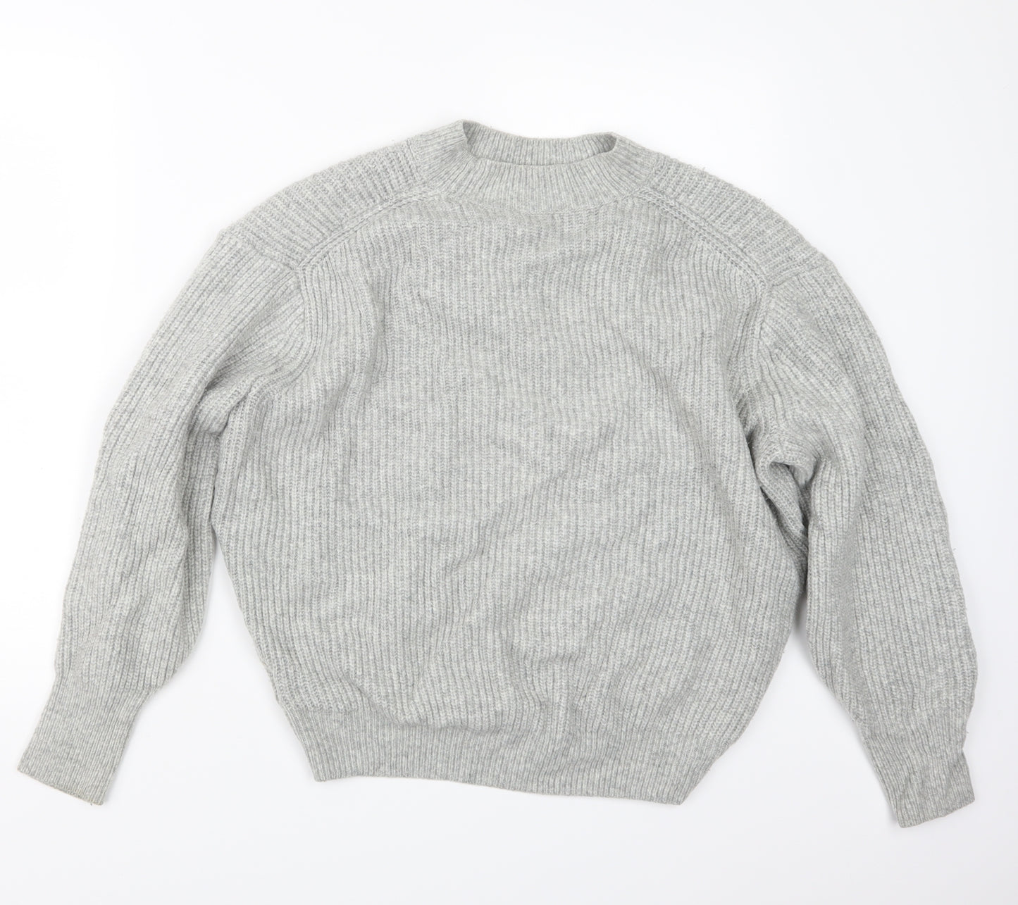 H&M Womens Grey  Knit Pullover Jumper Size S