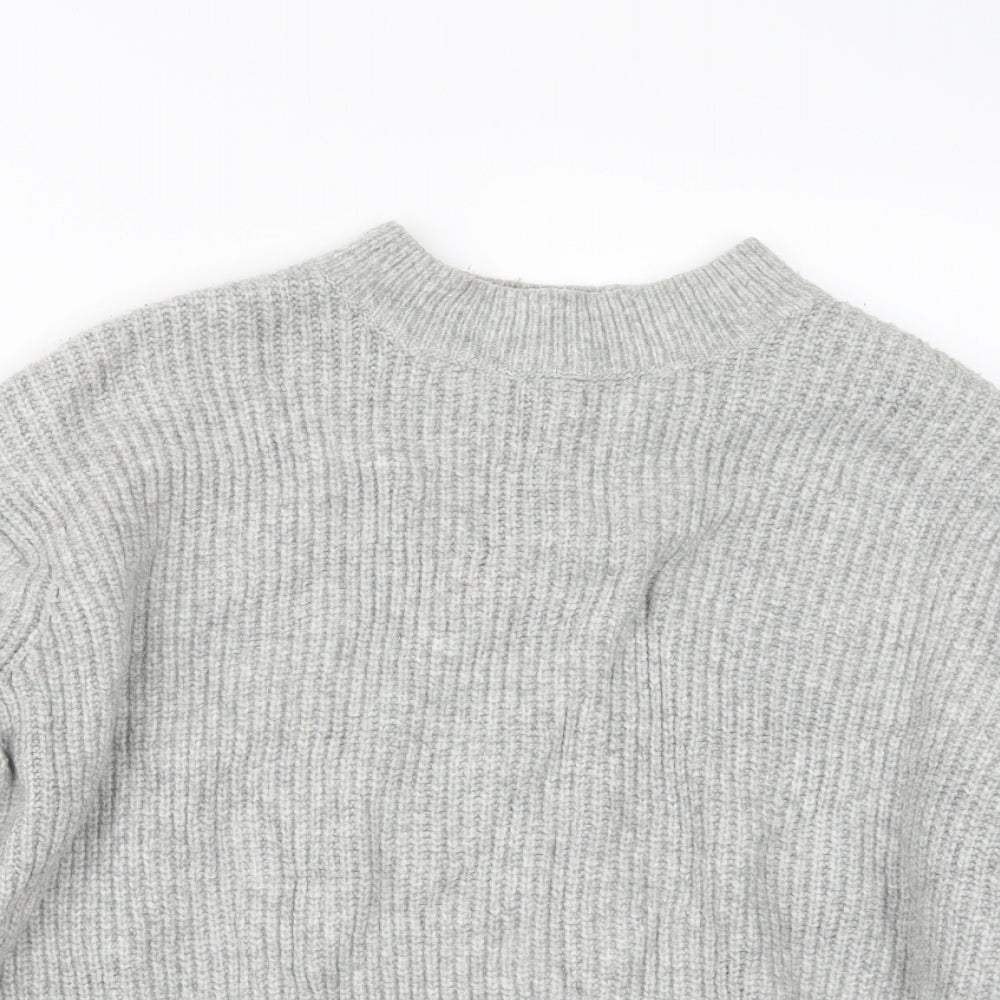 H&M Womens Grey  Knit Pullover Jumper Size S
