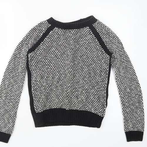 New Look Womens Black  Knit Pullover Jumper Size 8