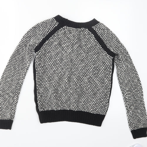 New Look Womens Black  Knit Pullover Jumper Size 8
