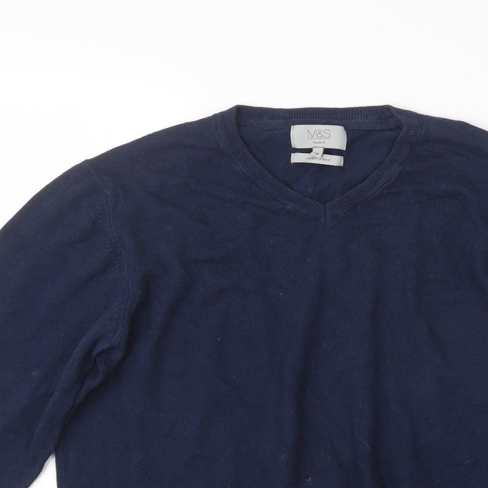 Marks and Spencer Mens Blue  Knit Pullover Jumper Size M