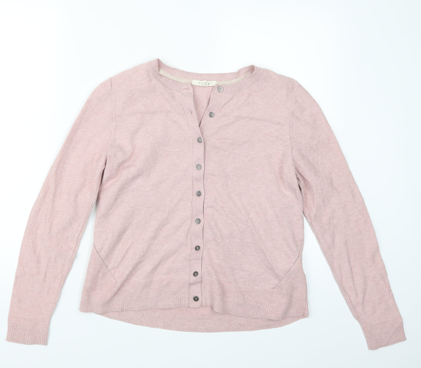 White Stuff Womens Pink  Knit Cardigan Jumper Size 14