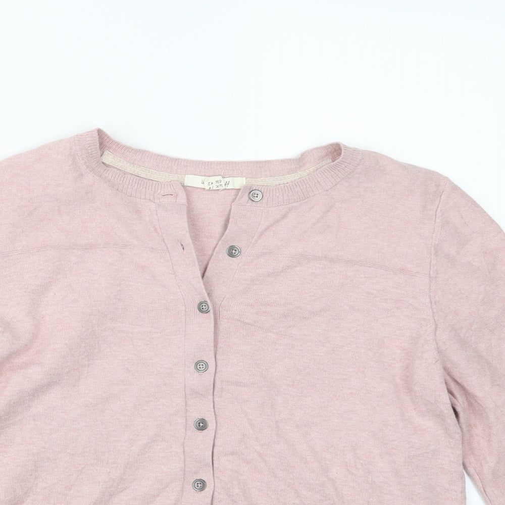 White Stuff Womens Pink  Knit Cardigan Jumper Size 14