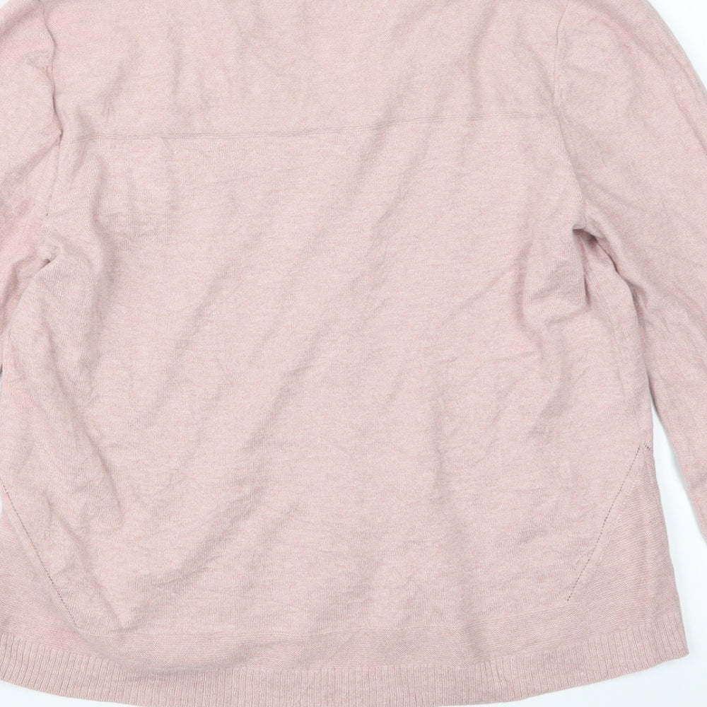 White Stuff Womens Pink  Knit Cardigan Jumper Size 14