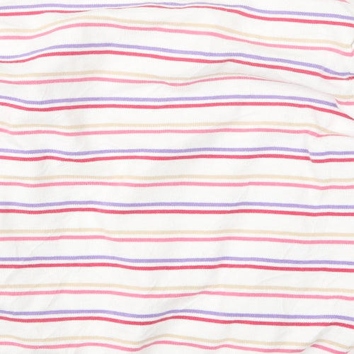 Marks and Spencer Womens Red Striped Knit Cardigan Jumper Size 14