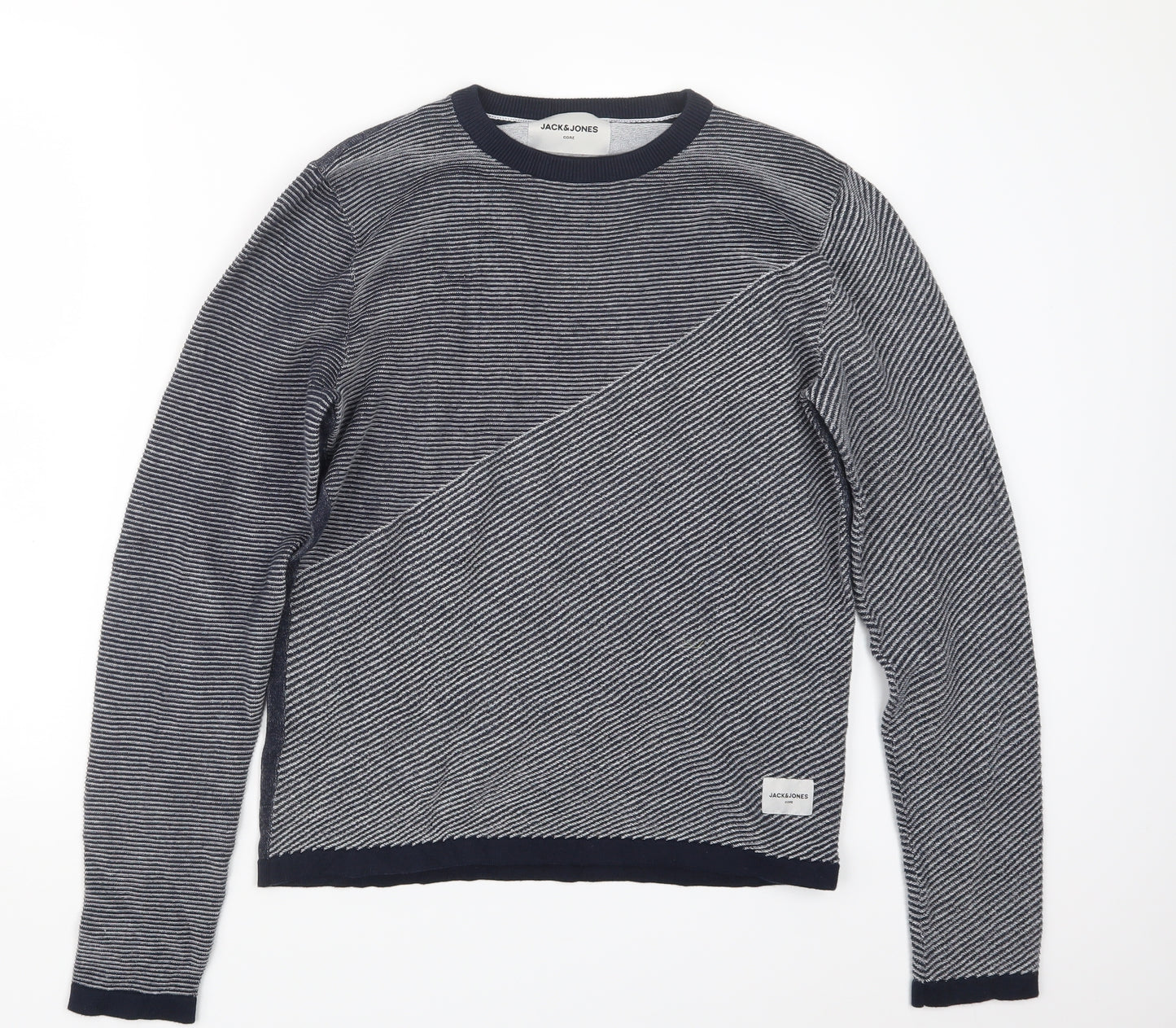 JACK & JONES Mens Blue  Knit Pullover Jumper Size M