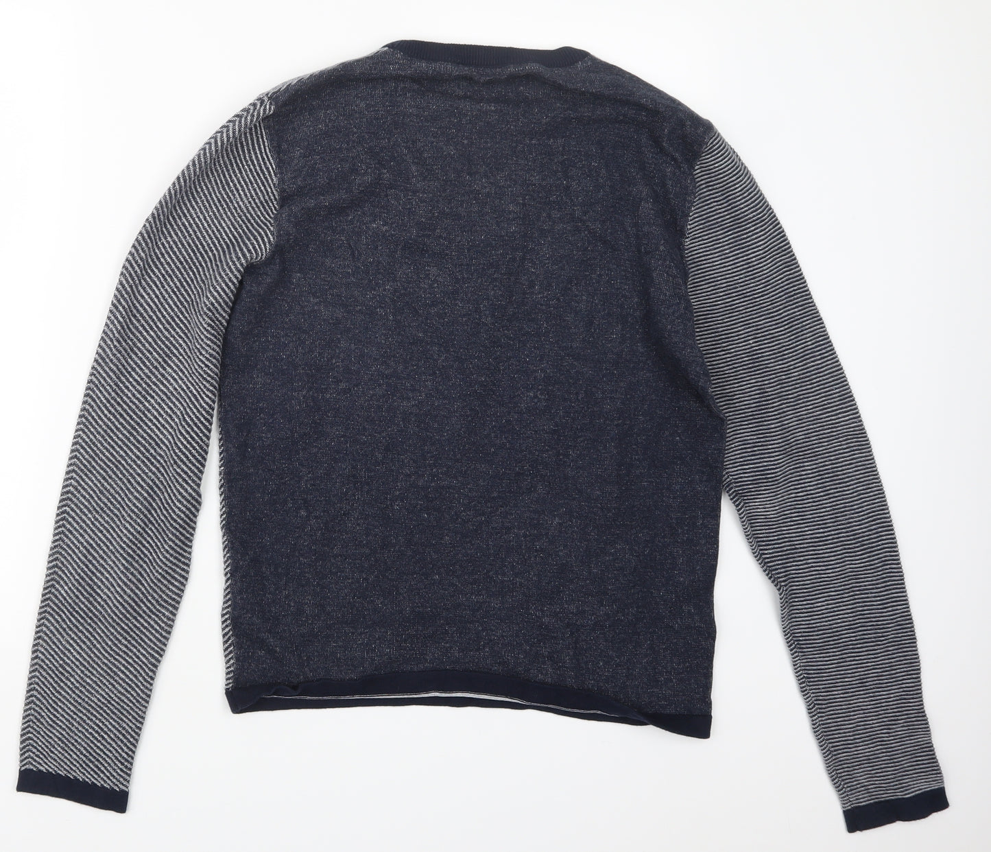 JACK & JONES Mens Blue  Knit Pullover Jumper Size M