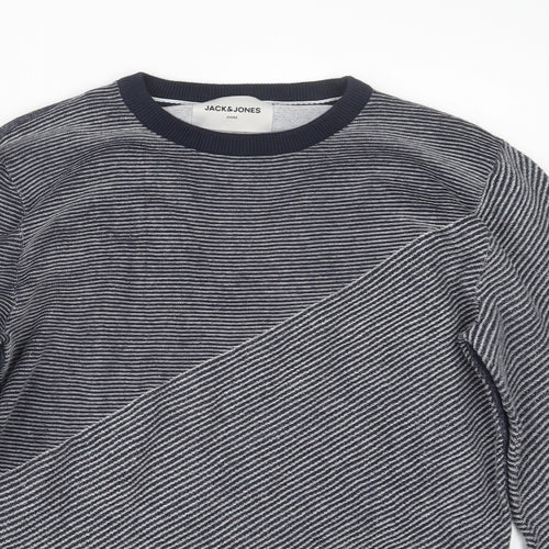 JACK & JONES Mens Blue  Knit Pullover Jumper Size M