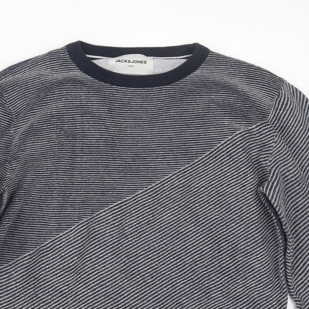 JACK & JONES Mens Blue  Knit Pullover Jumper Size M