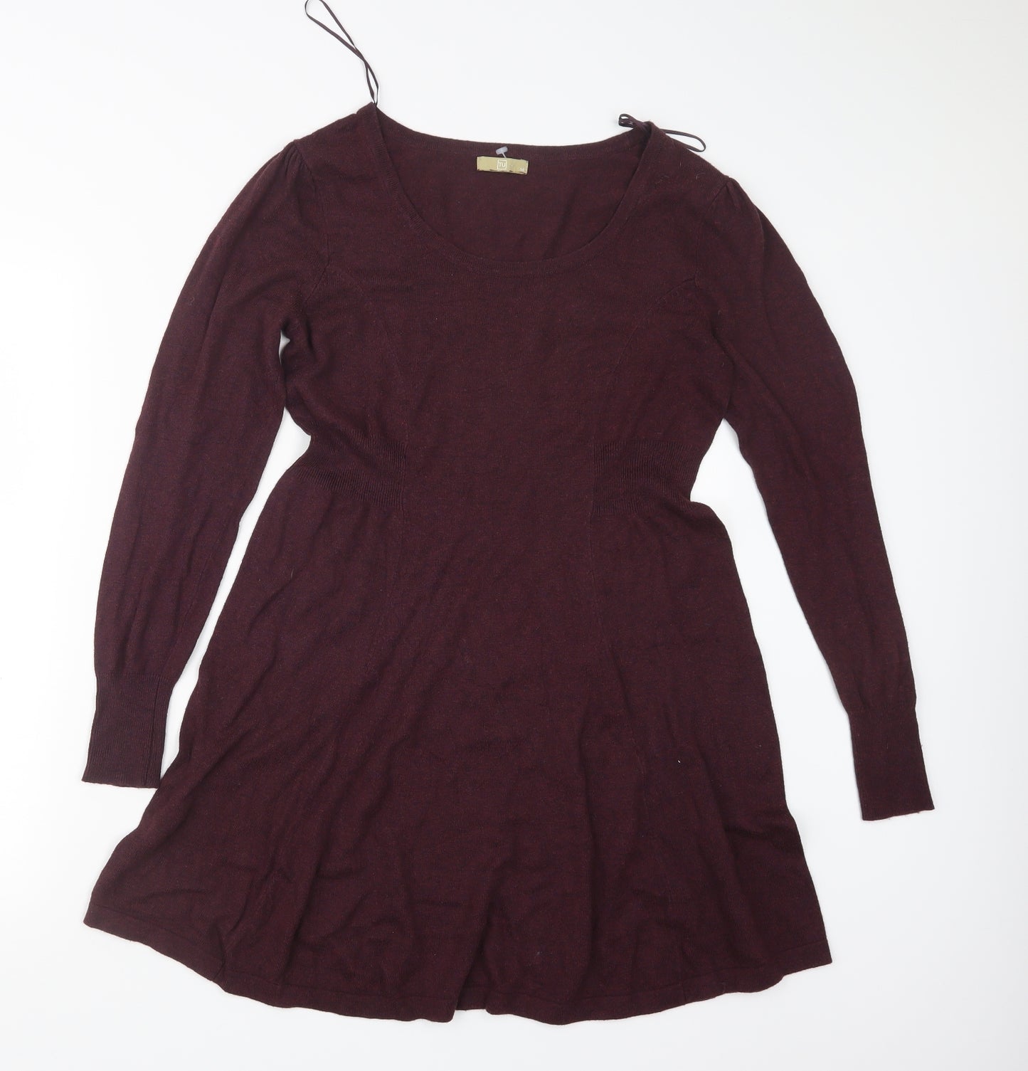 TU Womens Red  Knit Pullover Jumper Size 14  - Long