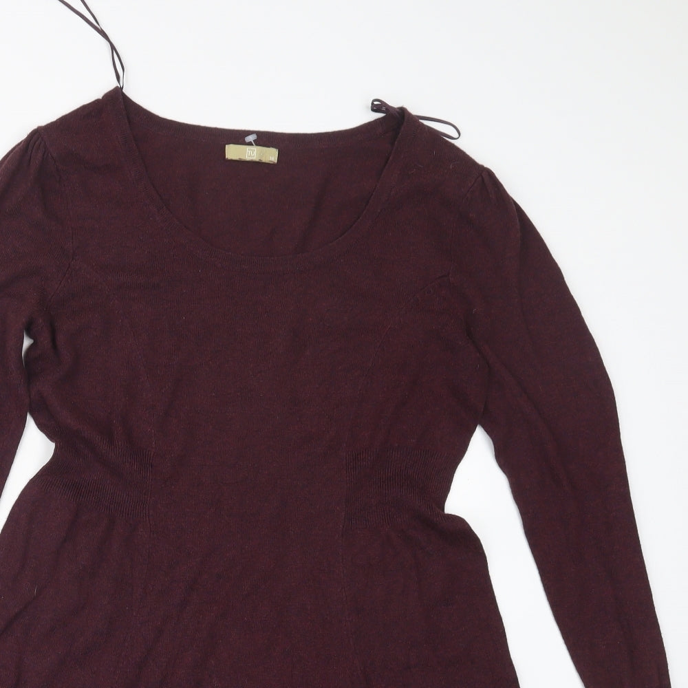 TU Womens Red  Knit Pullover Jumper Size 14  - Long