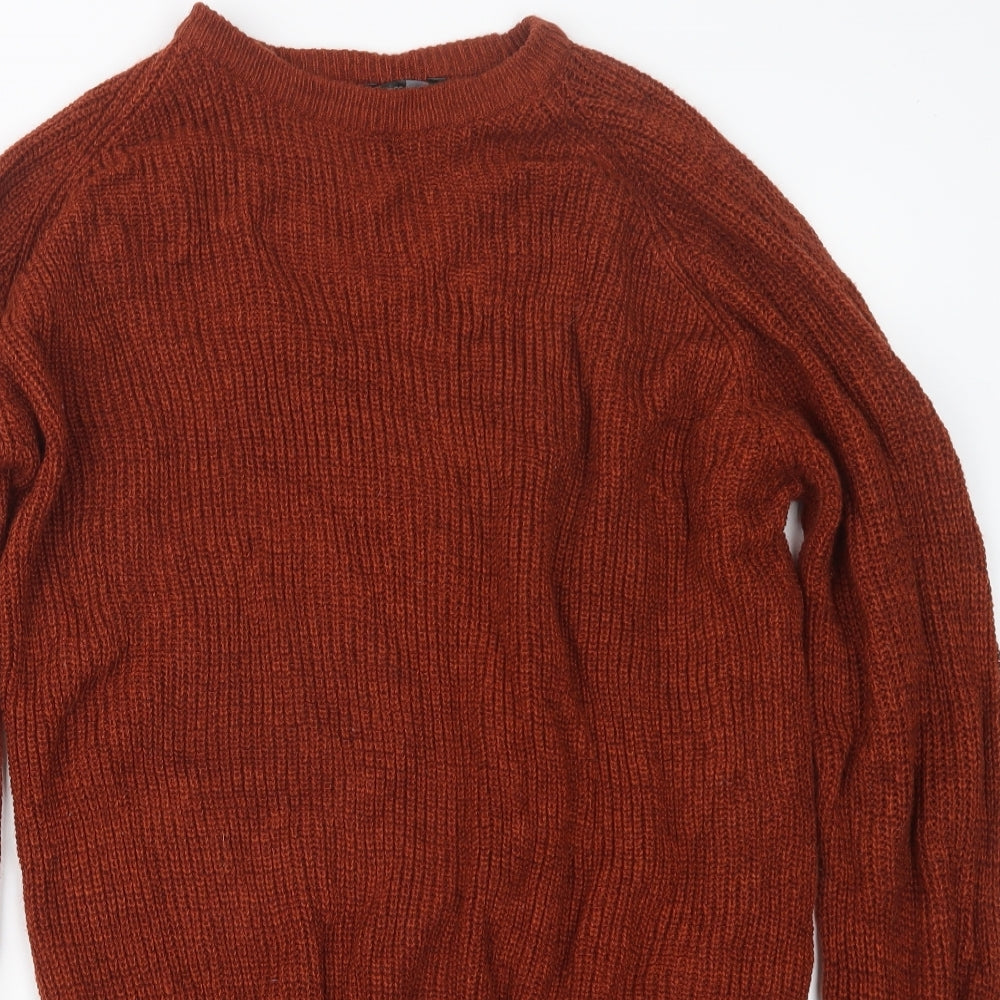 Pep&Co Mens Orange  Knit Pullover Jumper Size L