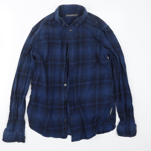 French Connection Mens Blue    Button-Up Size M