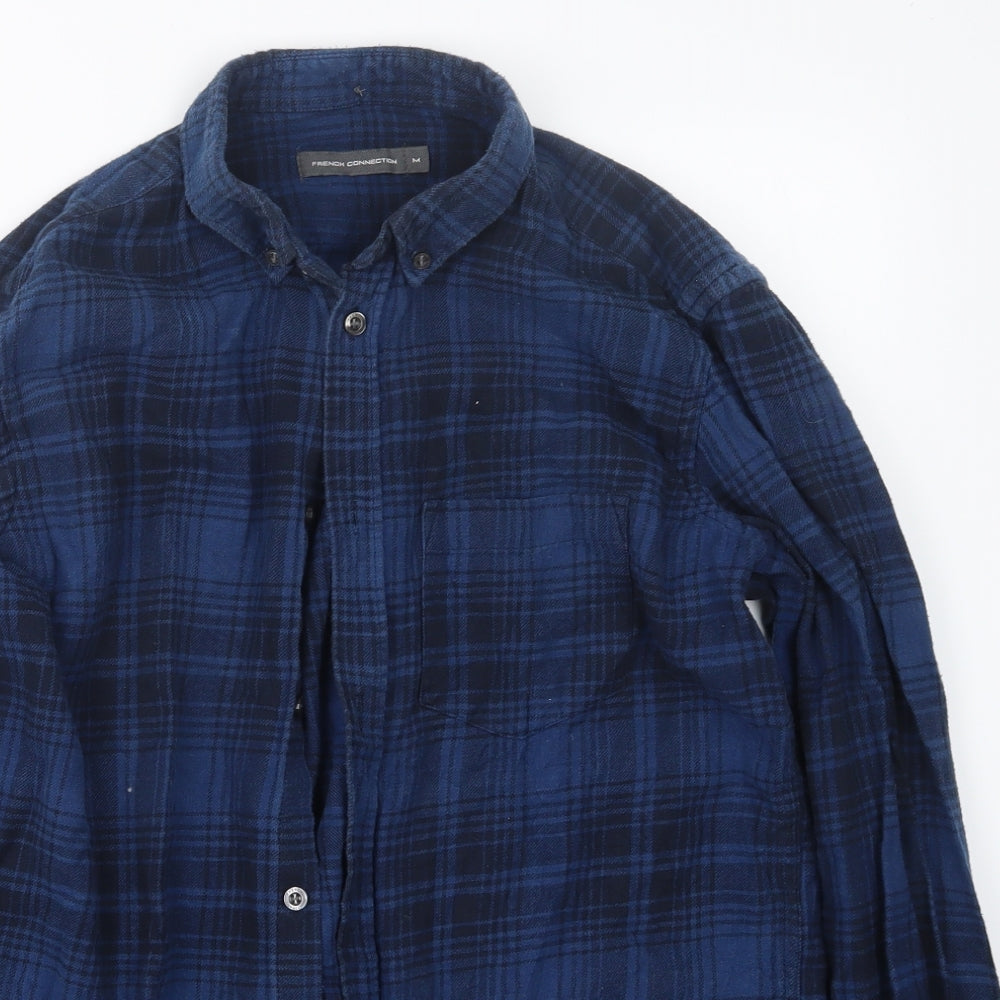 French Connection Mens Blue    Button-Up Size M