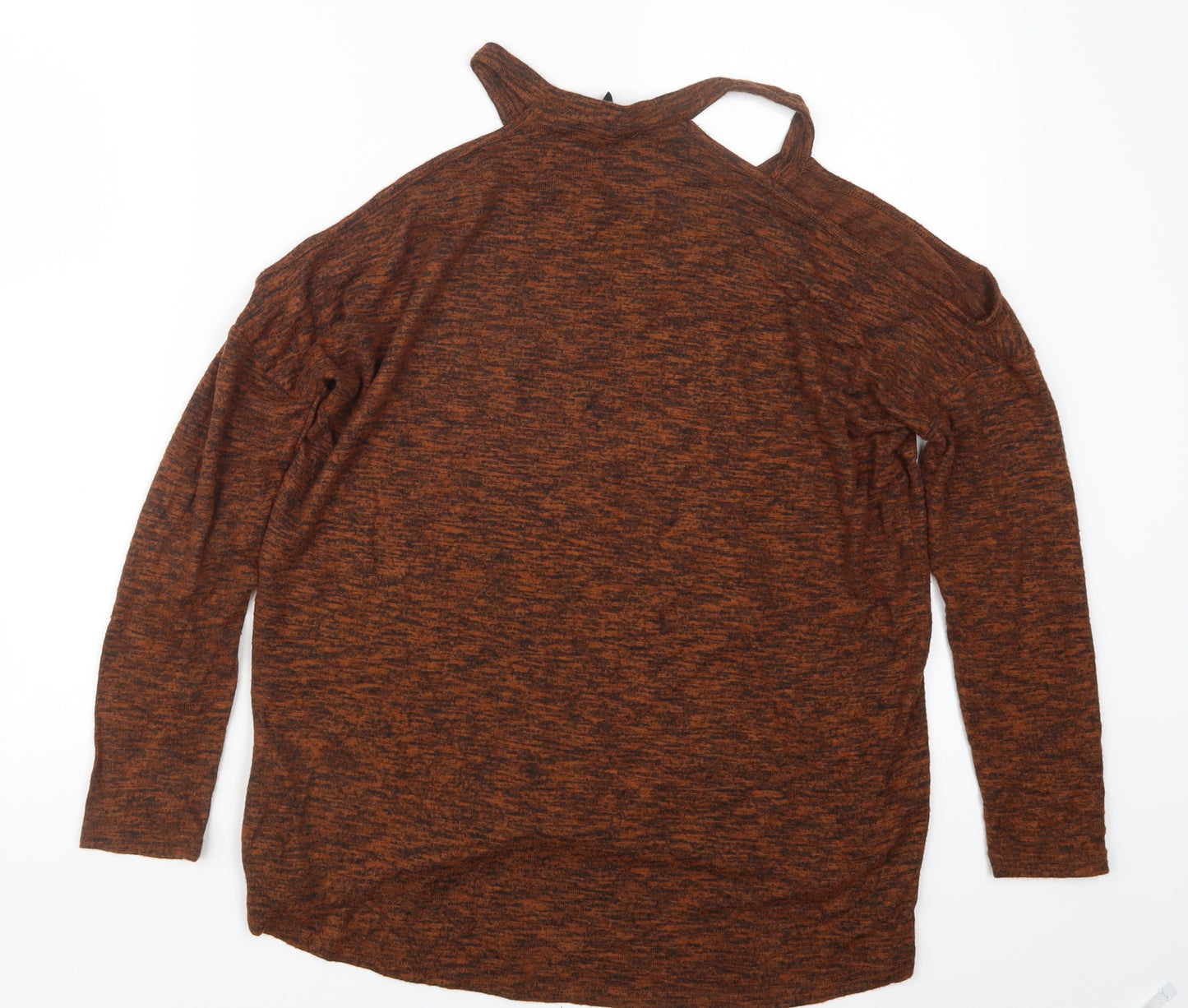New Look Womens Brown   Basic T-Shirt Size S  - Open Shoulders