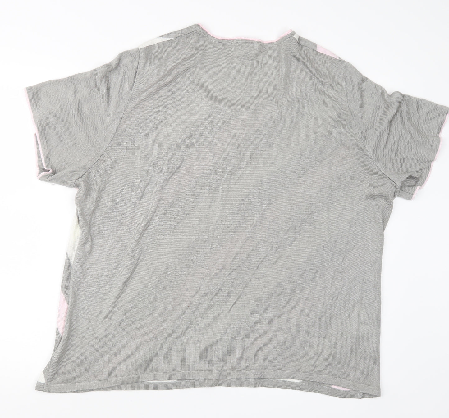 LUCIA Womens Grey   Basic T-Shirt Size 24