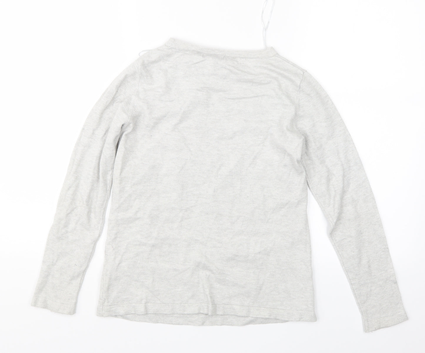 M&Co Womens Grey  Knit Pullover Jumper Size 10