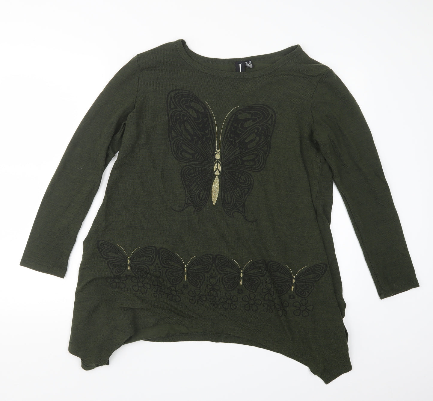 Izabel London Womens Green  Knit Pullover Jumper Size 8  - Long