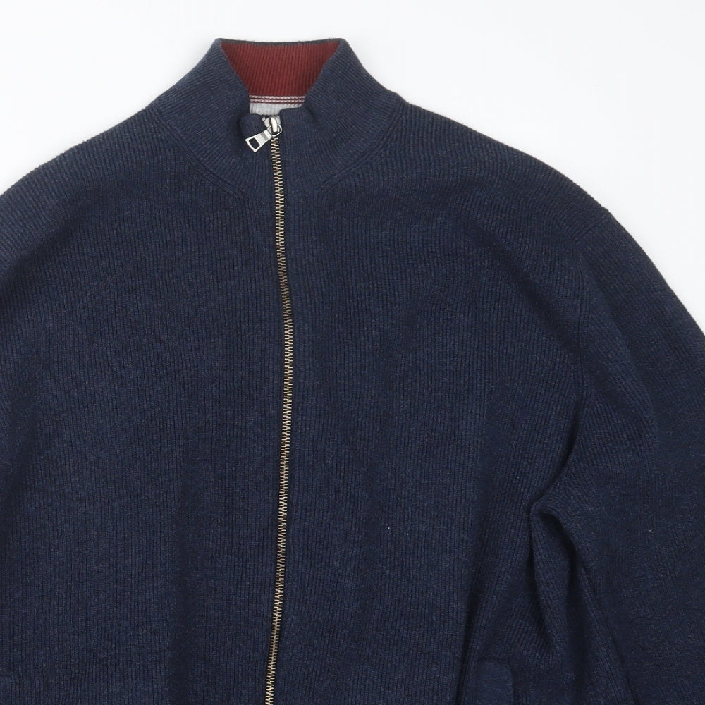 Marks and Spencer Mens Blue  Knit Jacket Coatigan Size 2XL