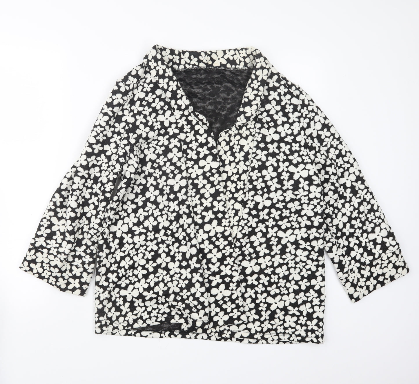 George Womens Black Floral  Jacket  Size 18