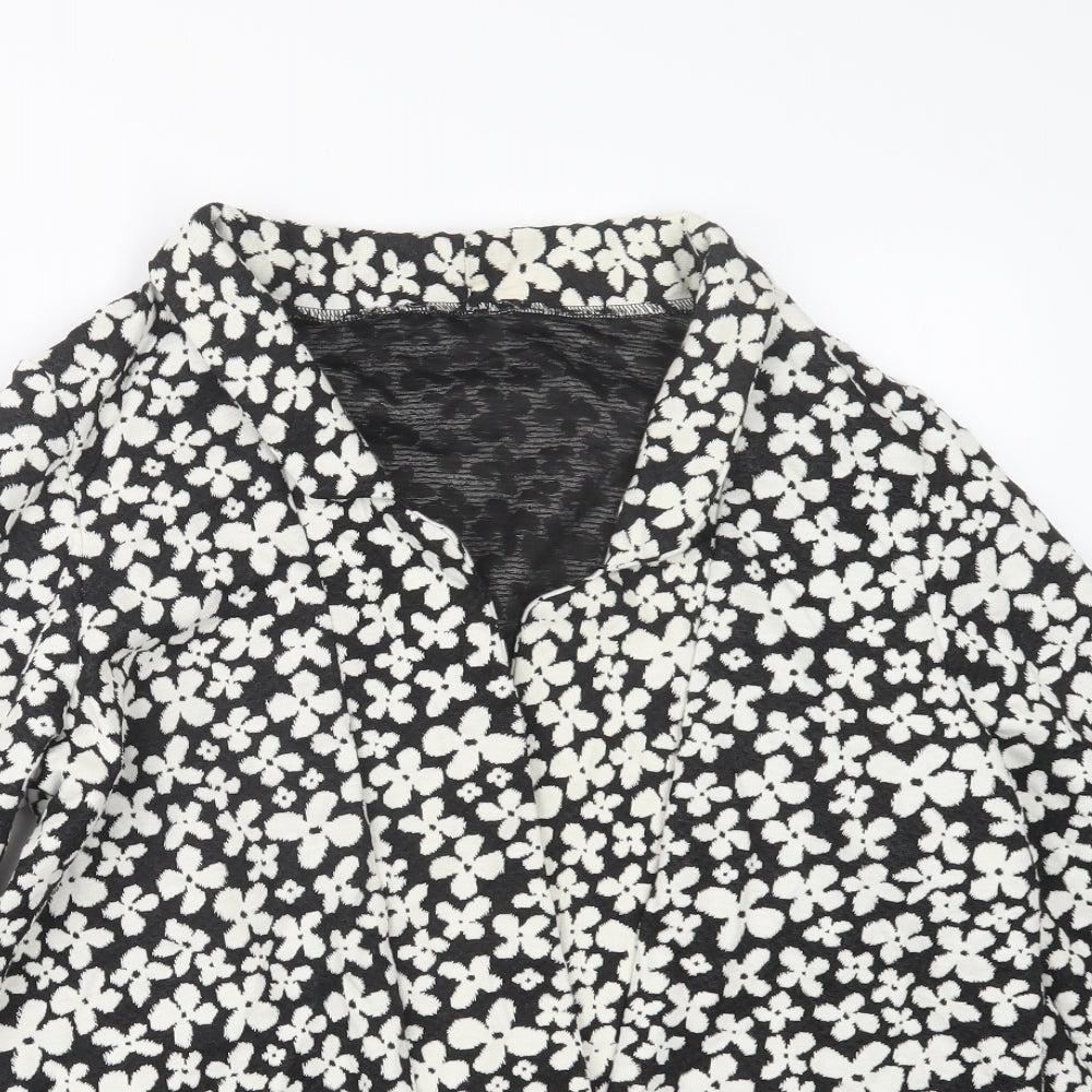 George Womens Black Floral  Jacket  Size 18