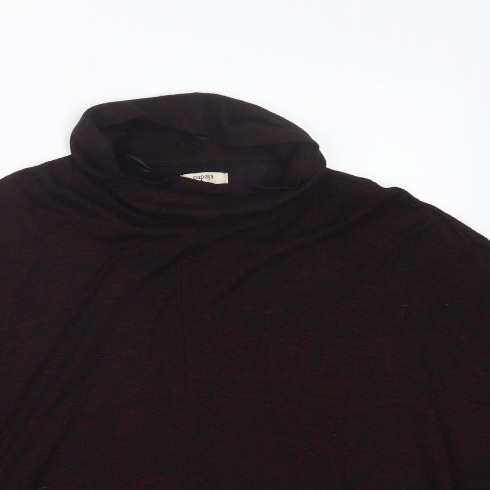 Papaya Womens Red  Knit Pullover Jumper Size M