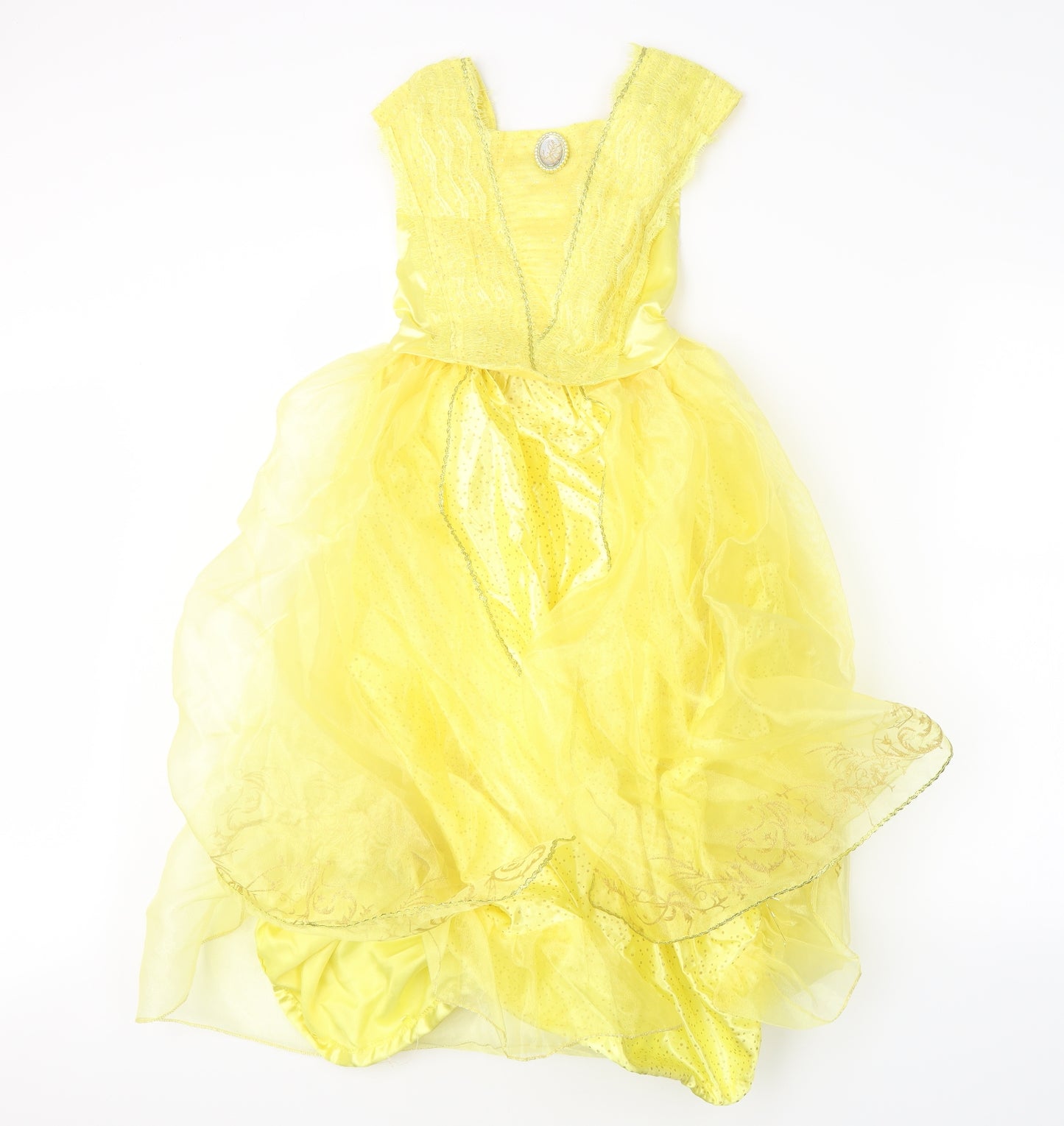 Disney Girls Yellow   A-Line  Size 7-8 Years  - Belle (Beauty & the Beast)