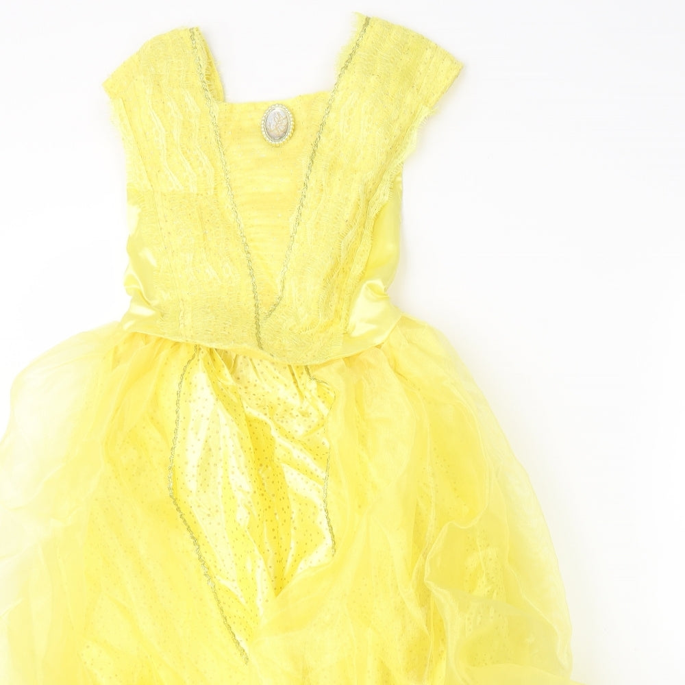 Disney Girls Yellow   A-Line  Size 7-8 Years  - Belle (Beauty & the Beast)