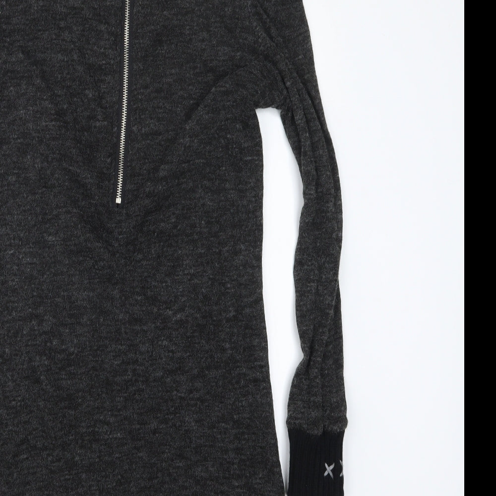 Vegas Womens Black  Knit Pullover Jumper Size S