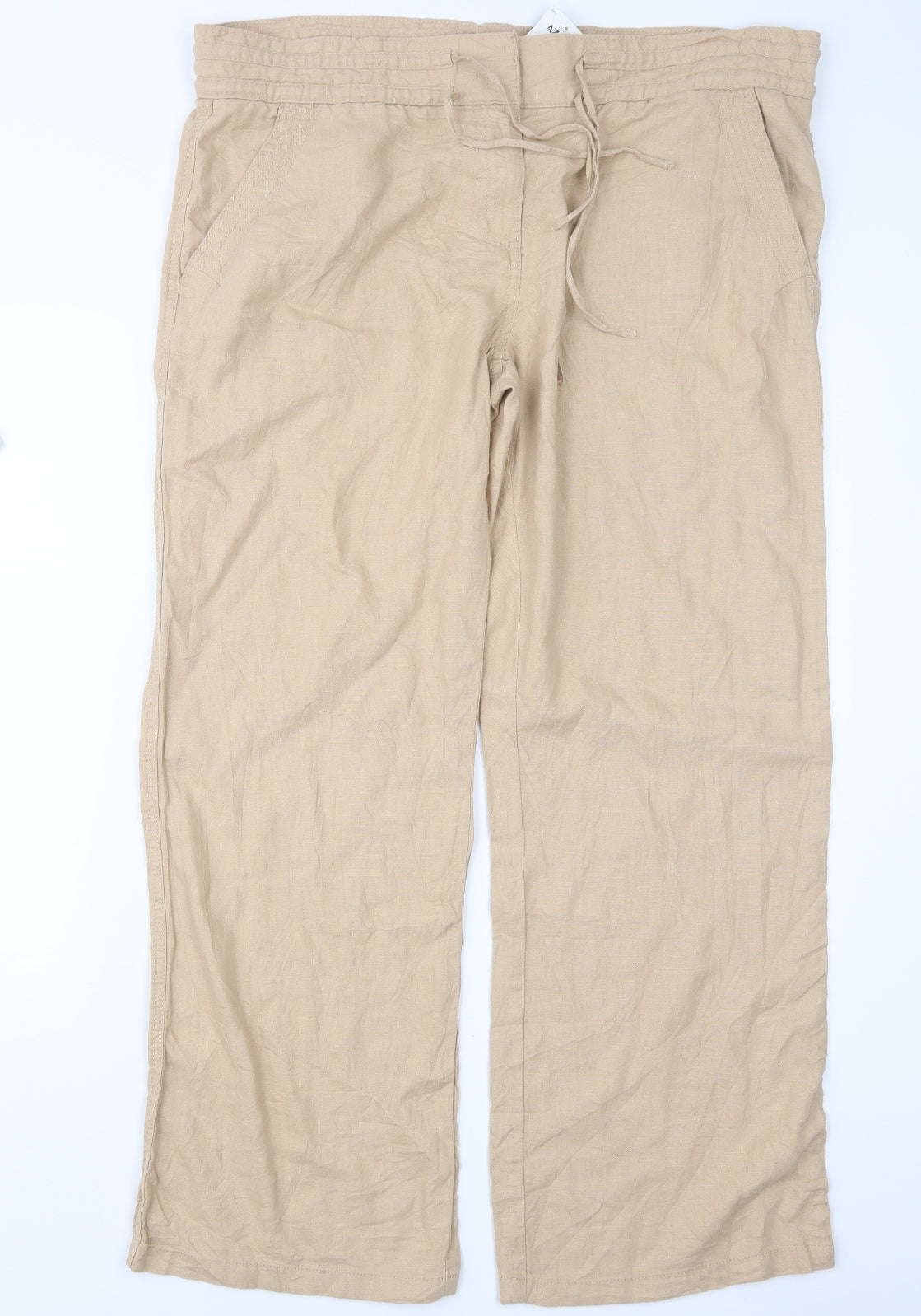 NEXT Womens Beige   Trousers  Size 18 L30 in