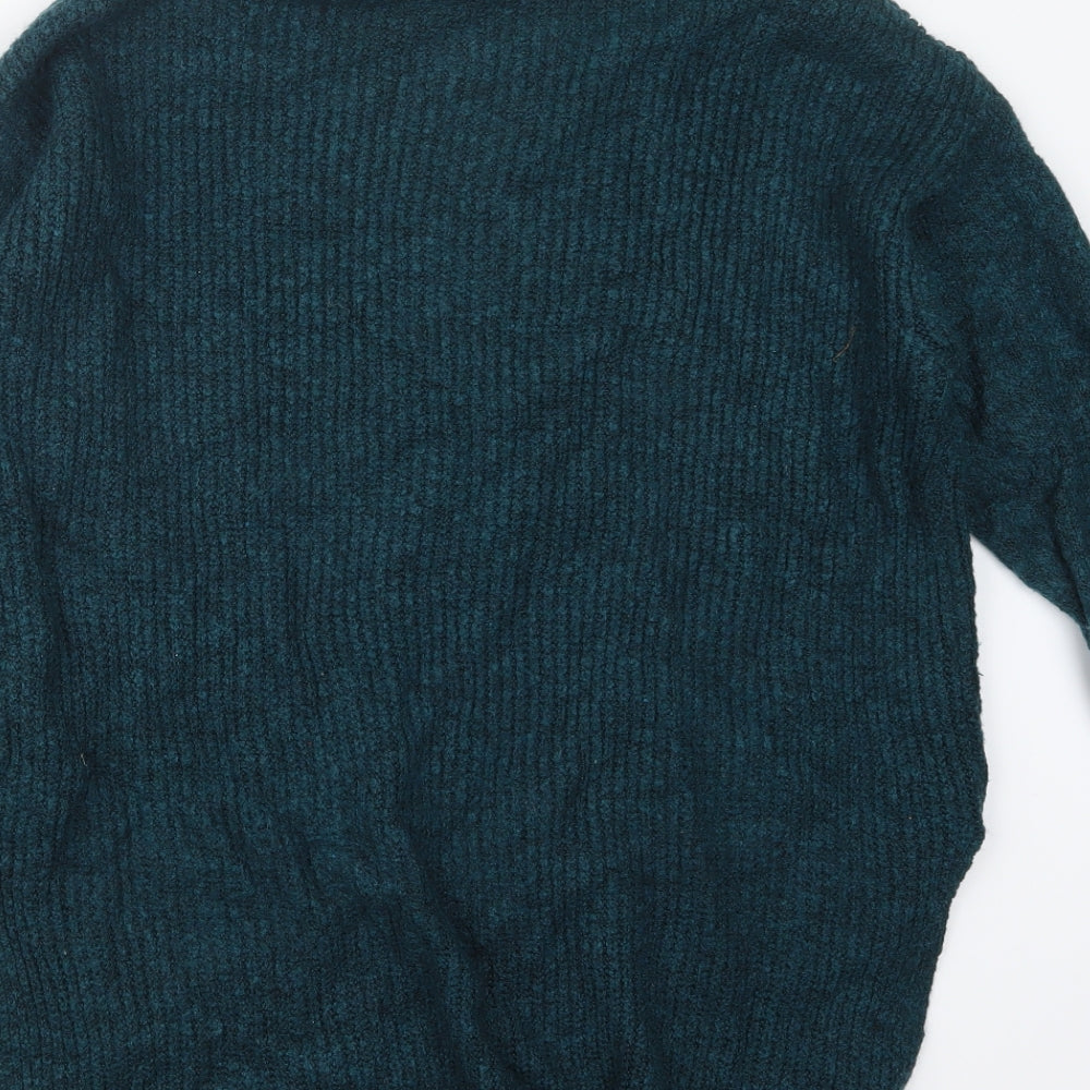Bershka Womens Blue  Knit Pullover Jumper Size M