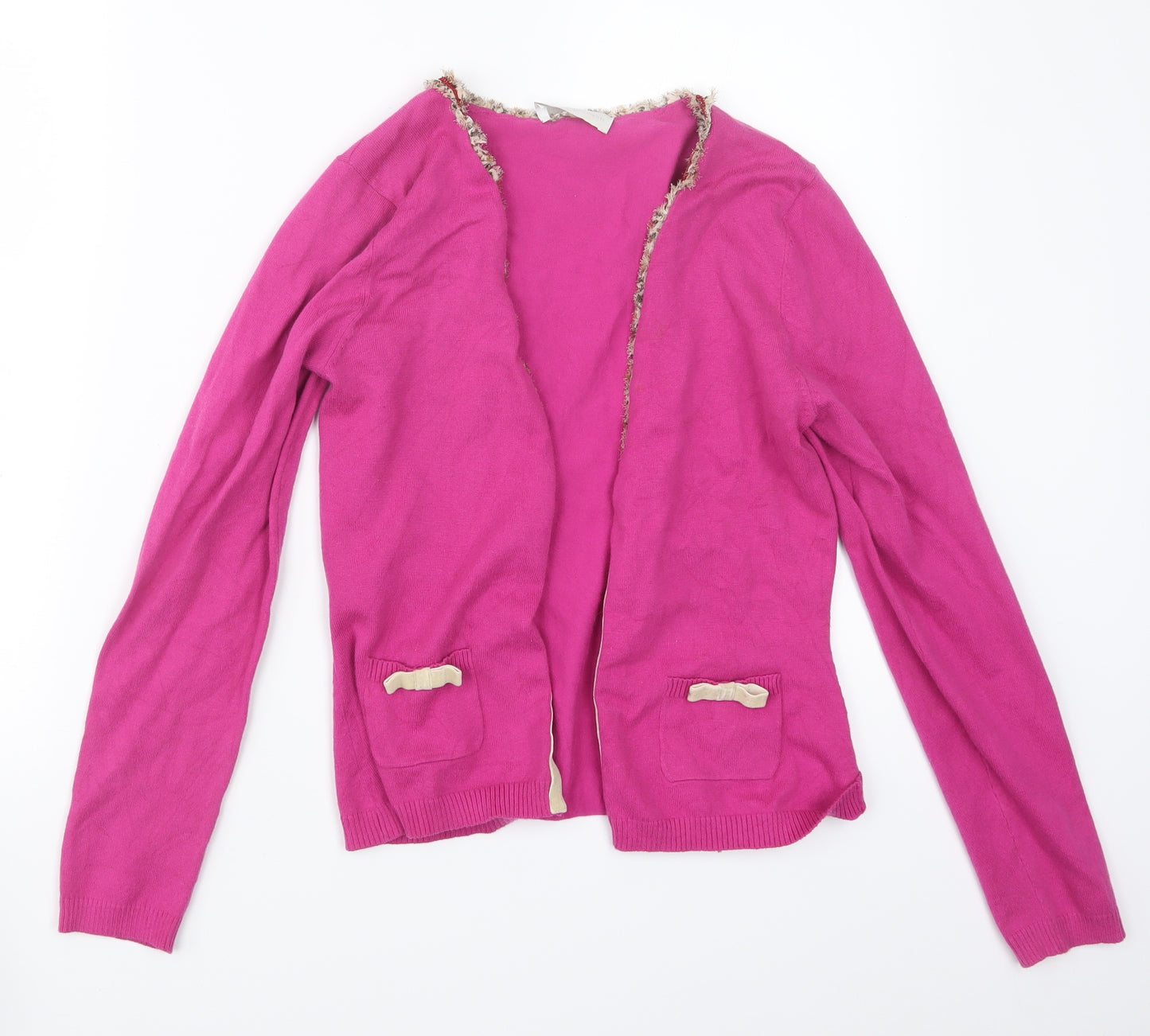 Oui Womens Pink  Knit Cardigan Jumper Size 10
