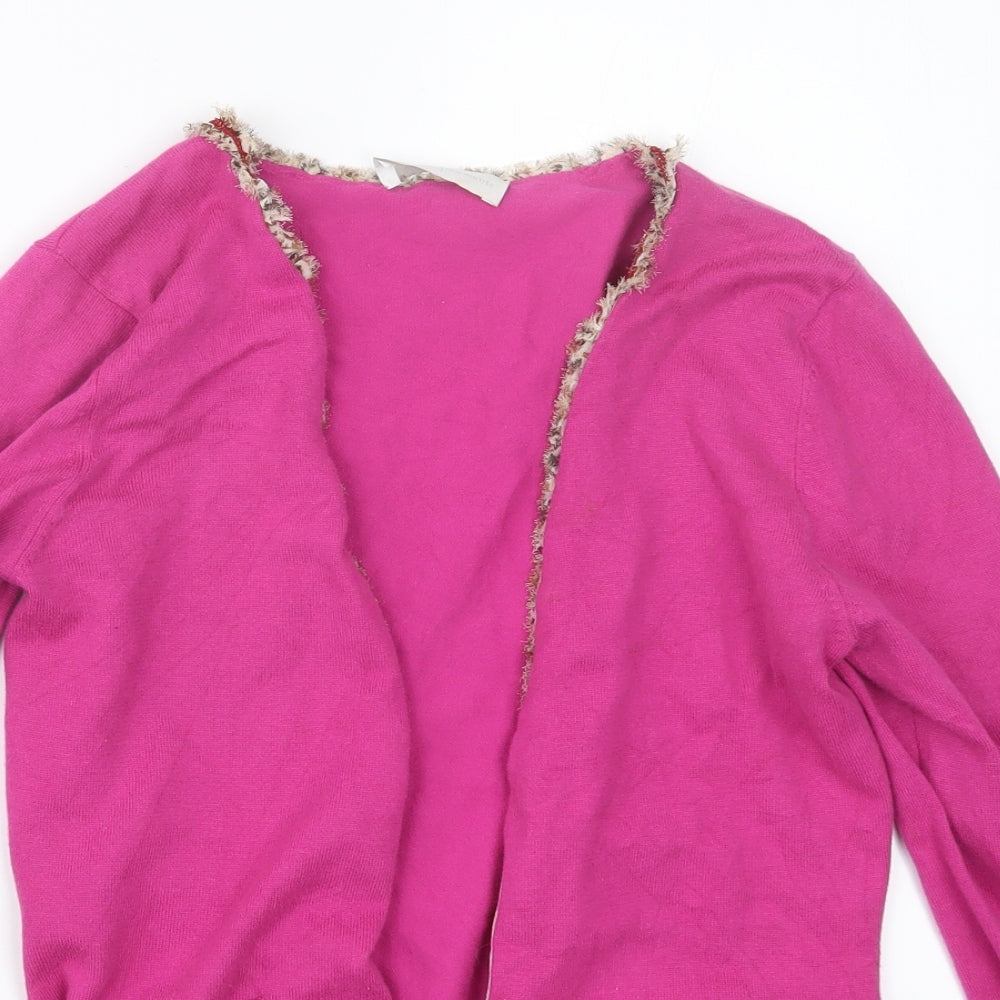 Oui Womens Pink  Knit Cardigan Jumper Size 10
