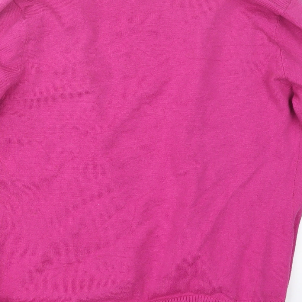 Oui Womens Pink  Knit Cardigan Jumper Size 10